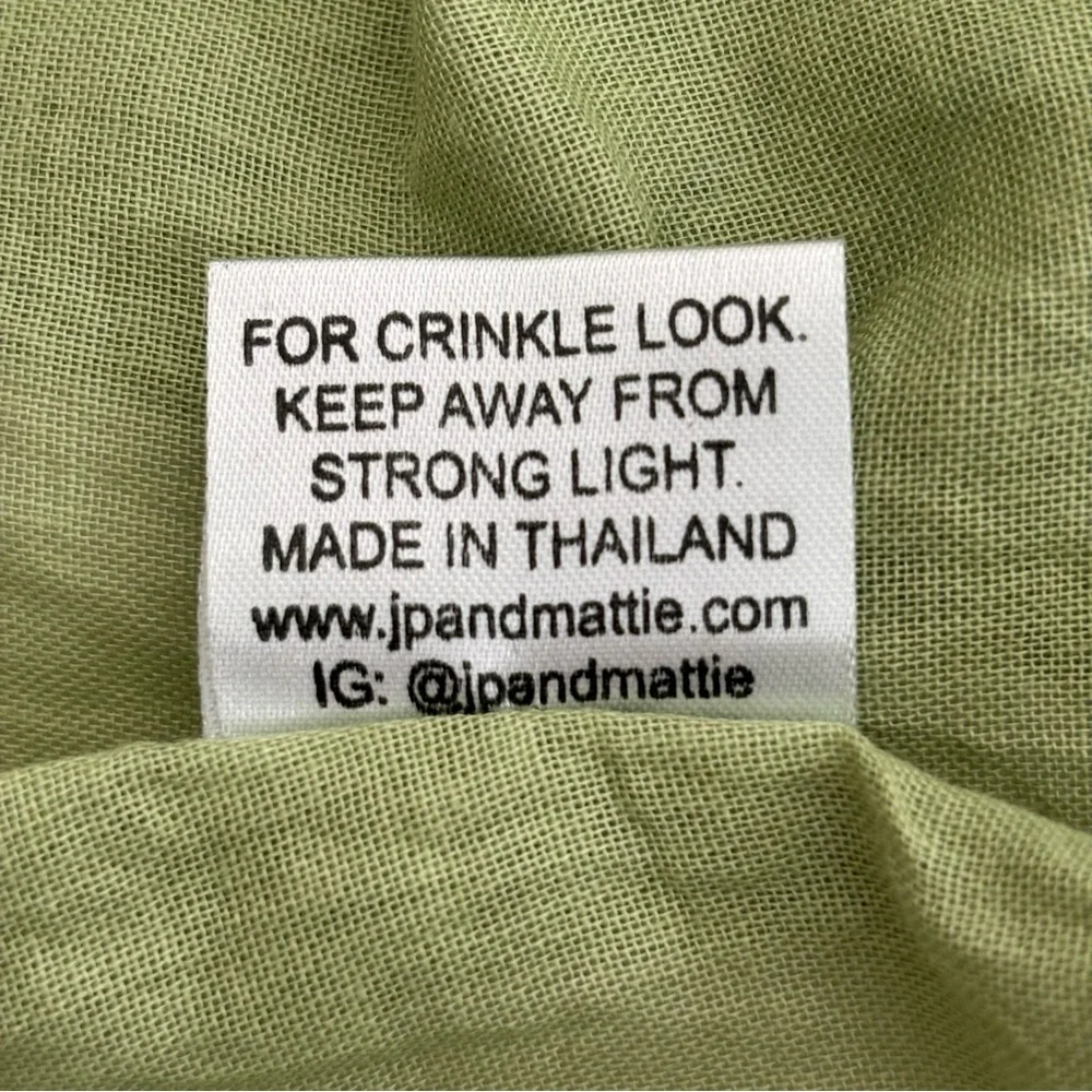 JP and Mattie Cascade Ruffle Shirt NWOT Kiwi Green Cotton Ruffles Cottagecore L